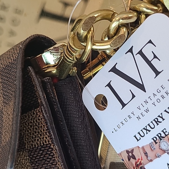 LOUIS VUITTON 2001 VINTAGE DAMIER EBENE PORTEFEUILLE SARAH WALLET 2 CARD HOLDER - Picture 15 of 17